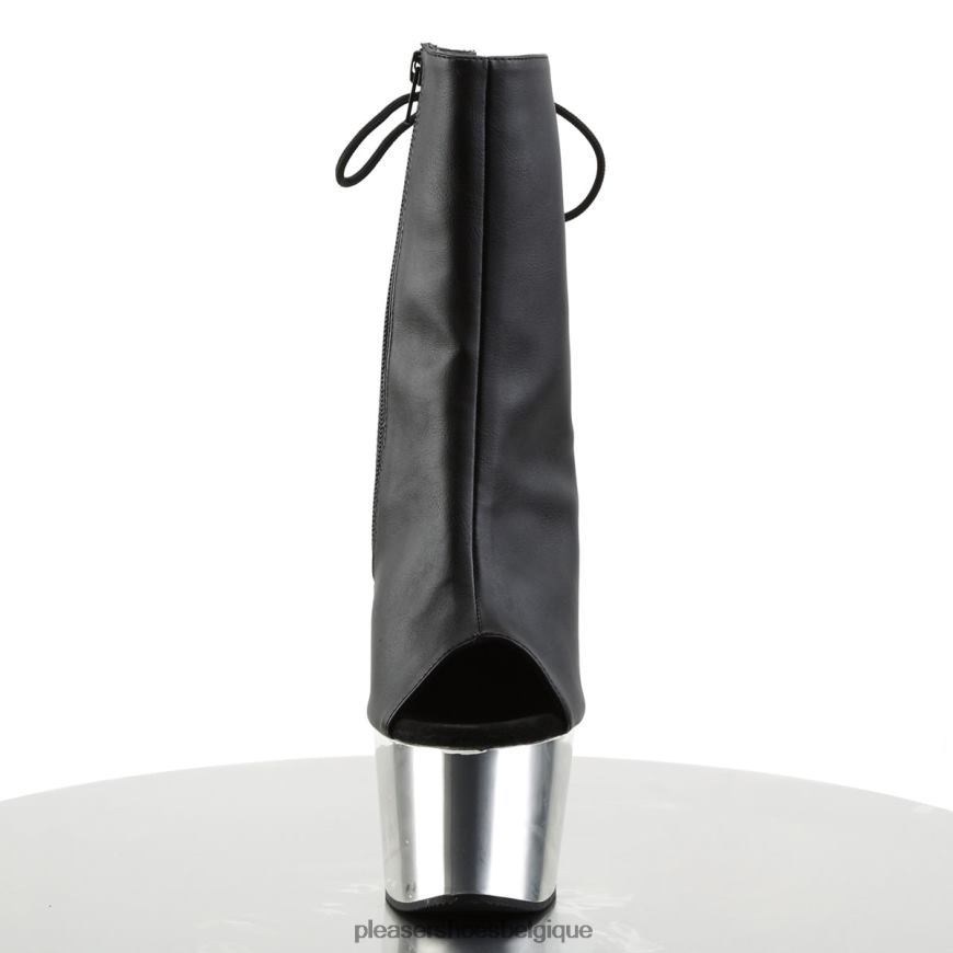 Pleaser Shoes adorer-1018 6244451 simili cuir noir/argent