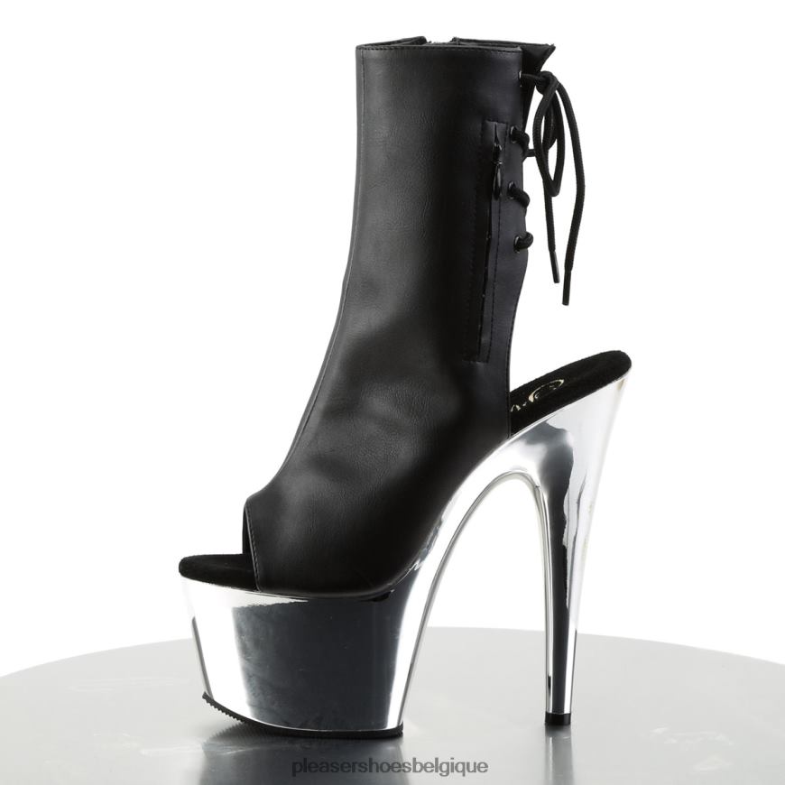 Pleaser Shoes adorer-1018 6244451 simili cuir noir/argent