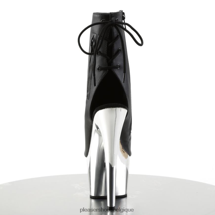 Pleaser Shoes adorer-1018 6244451 simili cuir noir/argent