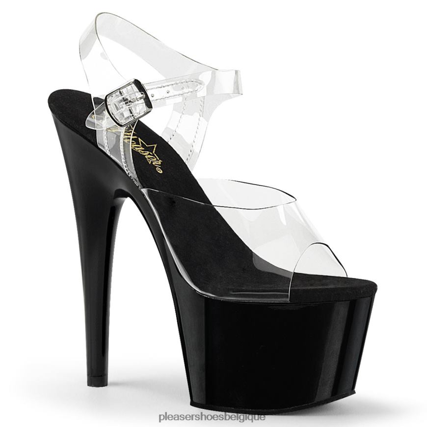 Pleaser Shoes adorer-708 62444115 clair/noir