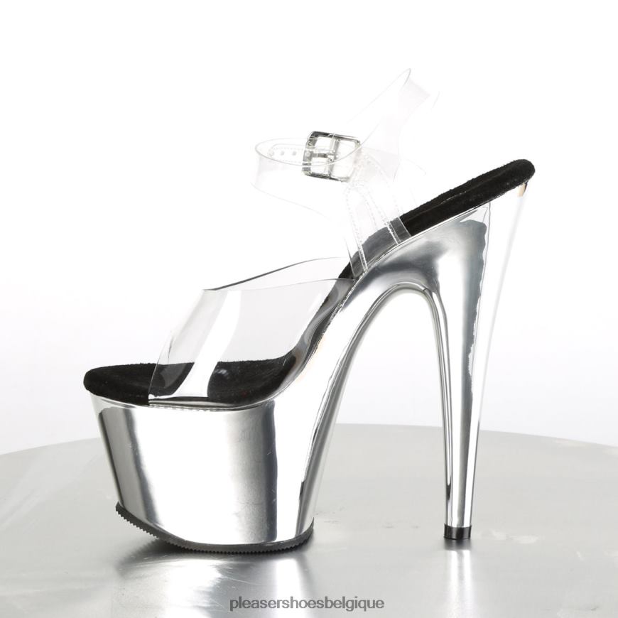 Pleaser Shoes adorer-708 62444122 clair/argent
