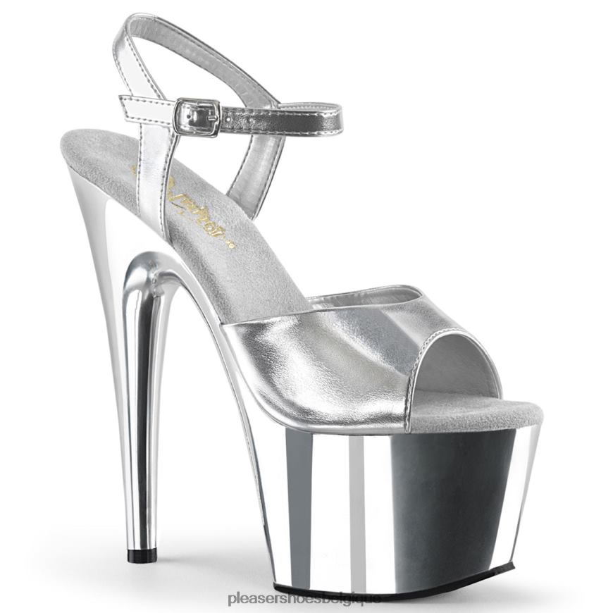 Pleaser Shoes adorer-709 62444112 argent/argent chromé