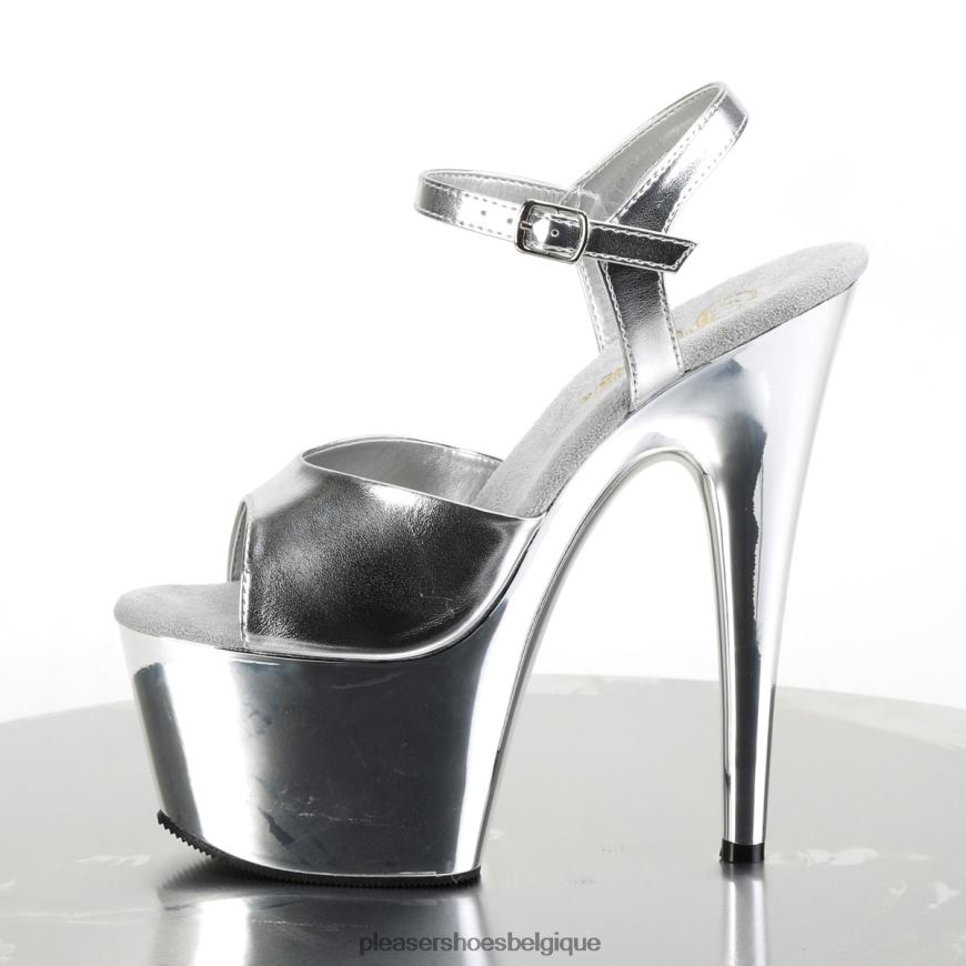 Pleaser Shoes adorer-709 62444112 argent/argent chromé
