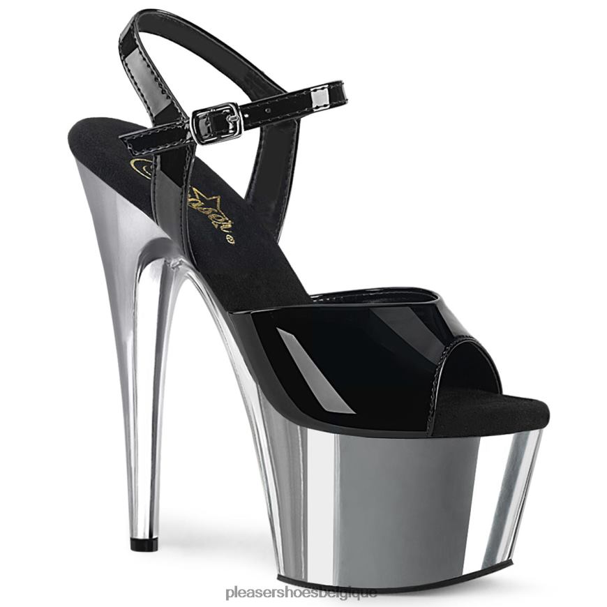 Pleaser Shoes adorer-709 6244466 noir/argent chromé