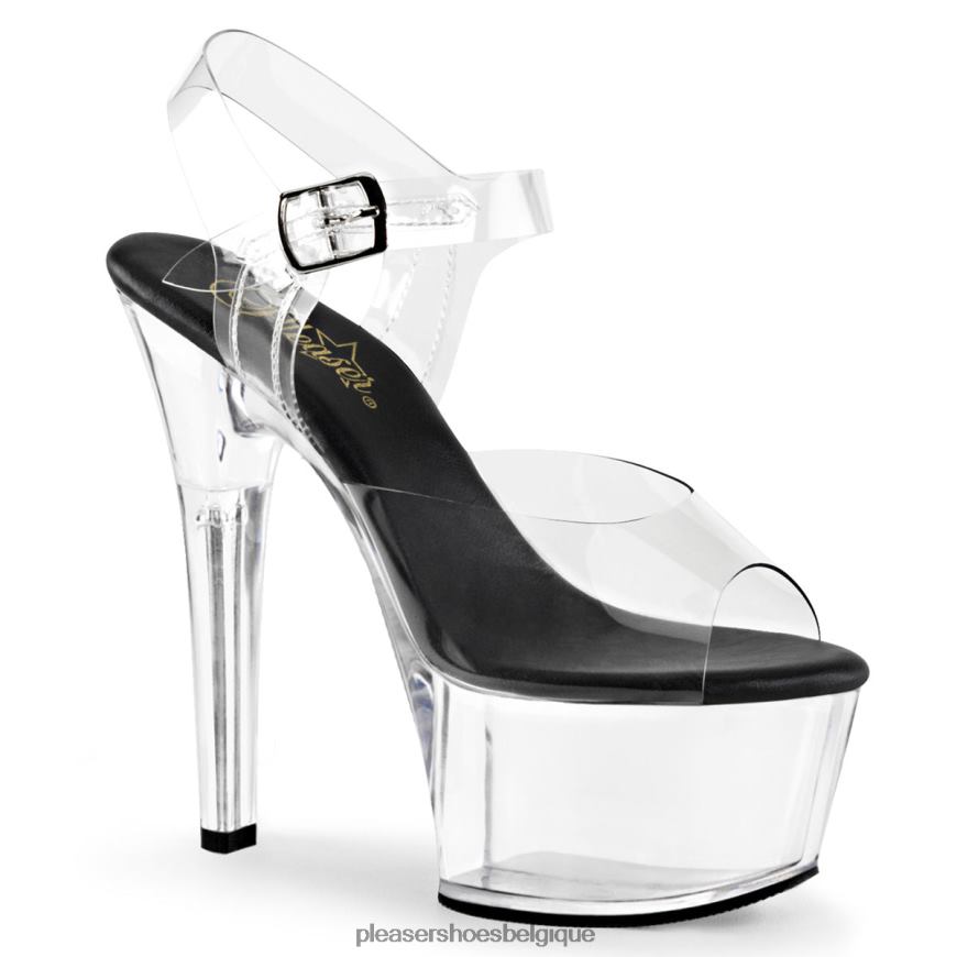 Pleaser Shoes aspire-608 6244487 noir/clair