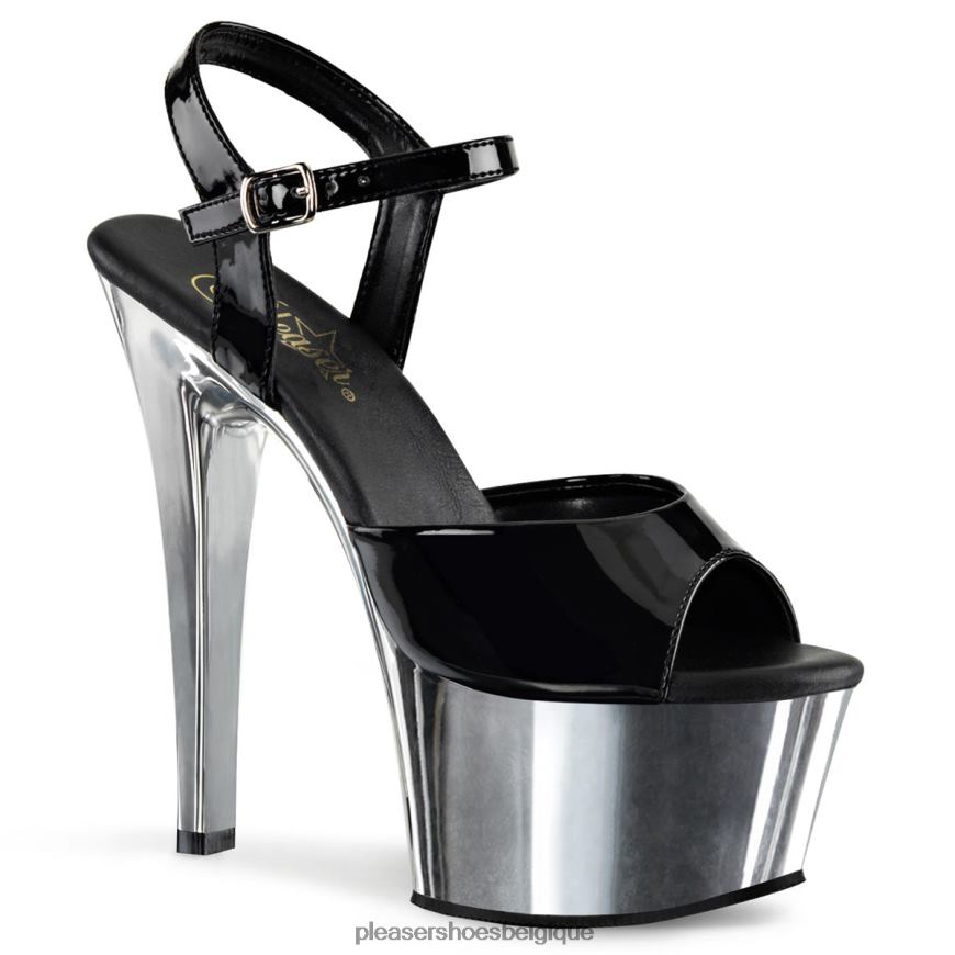 Pleaser Shoes aspire-609 6244471 noir/argent chromé