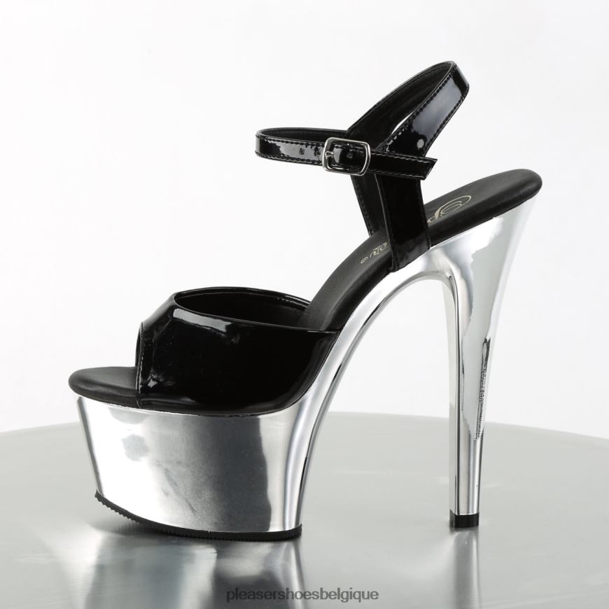 Pleaser Shoes aspire-609 6244471 noir/argent chromé
