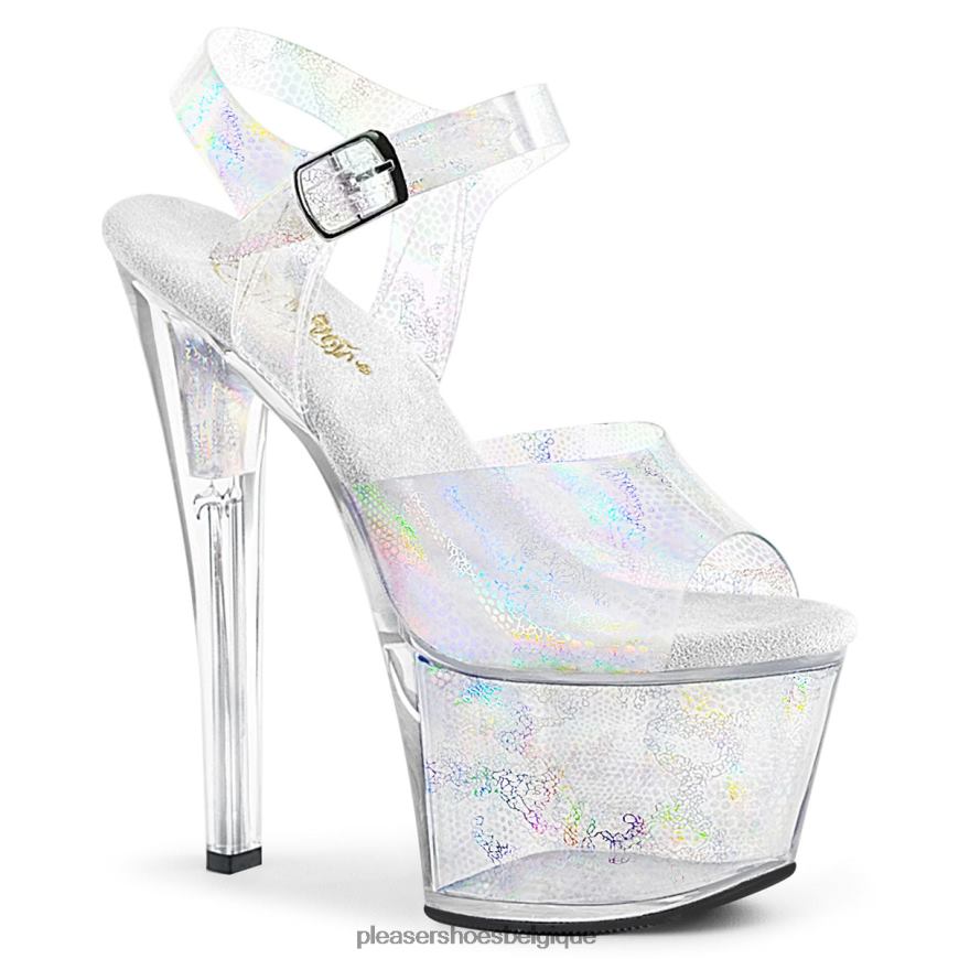Pleaser Shoes ciel-308n 62444153 hologramme argenté