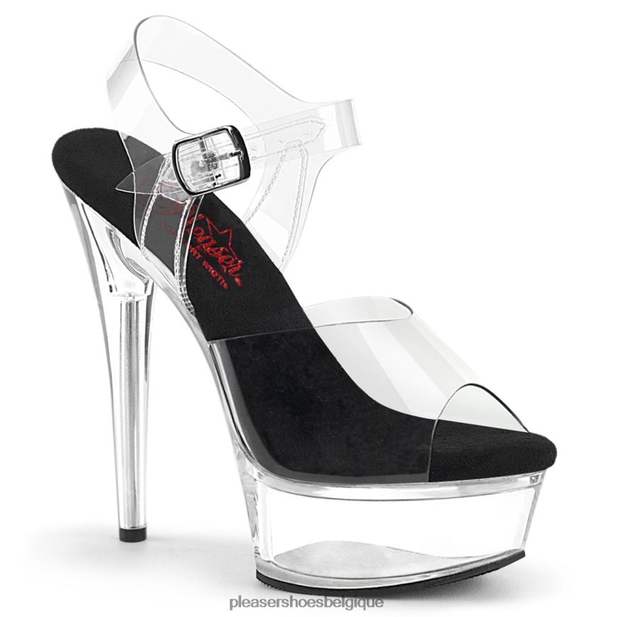 Pleaser Shoes exciter-608 62444401 noir/clair