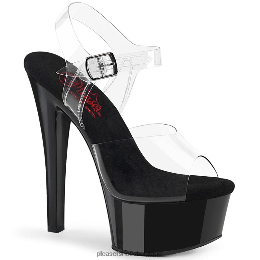 Pleaser Shoes lueur-608 62444408 clair/noir