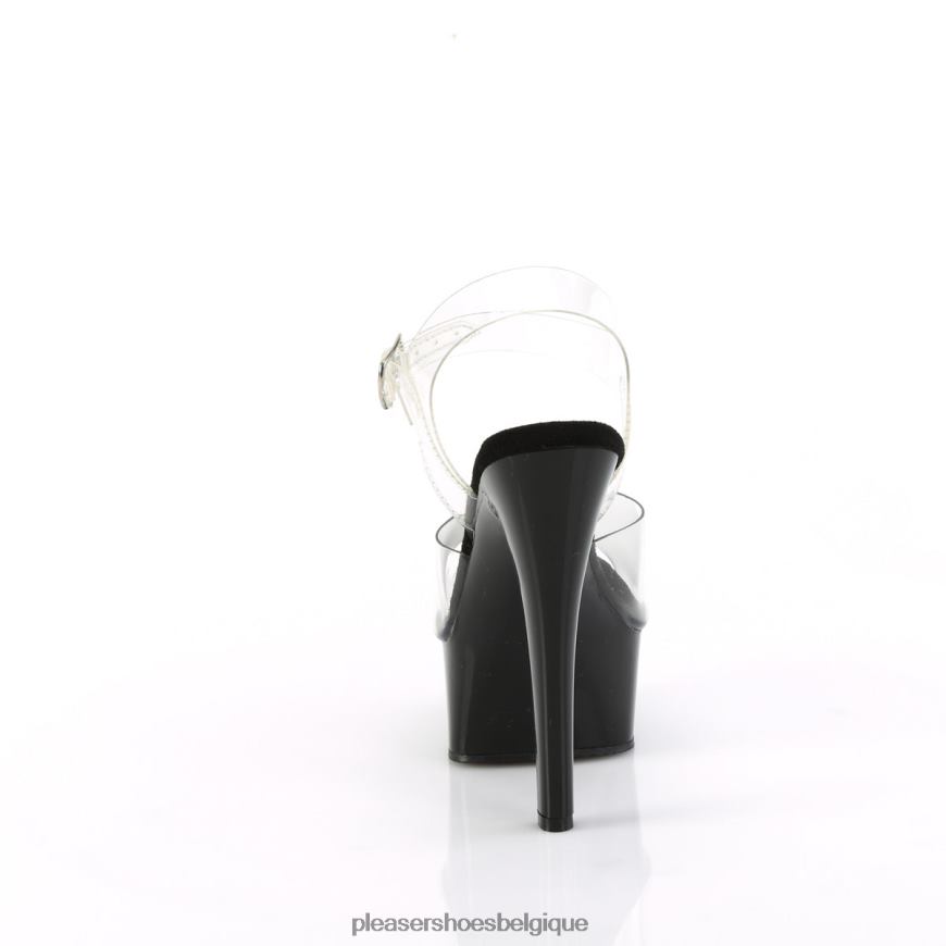 Pleaser Shoes lueur-608 62444408 clair/noir