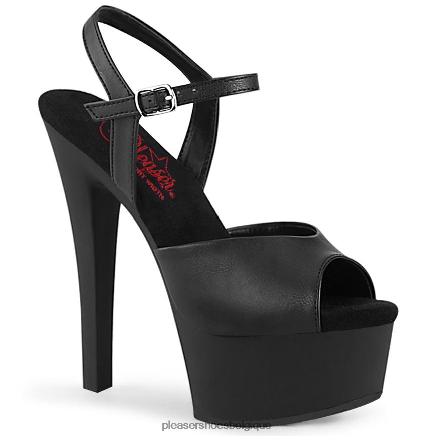 Pleaser Shoes lueur-609 62444411 simili cuir noir/noir