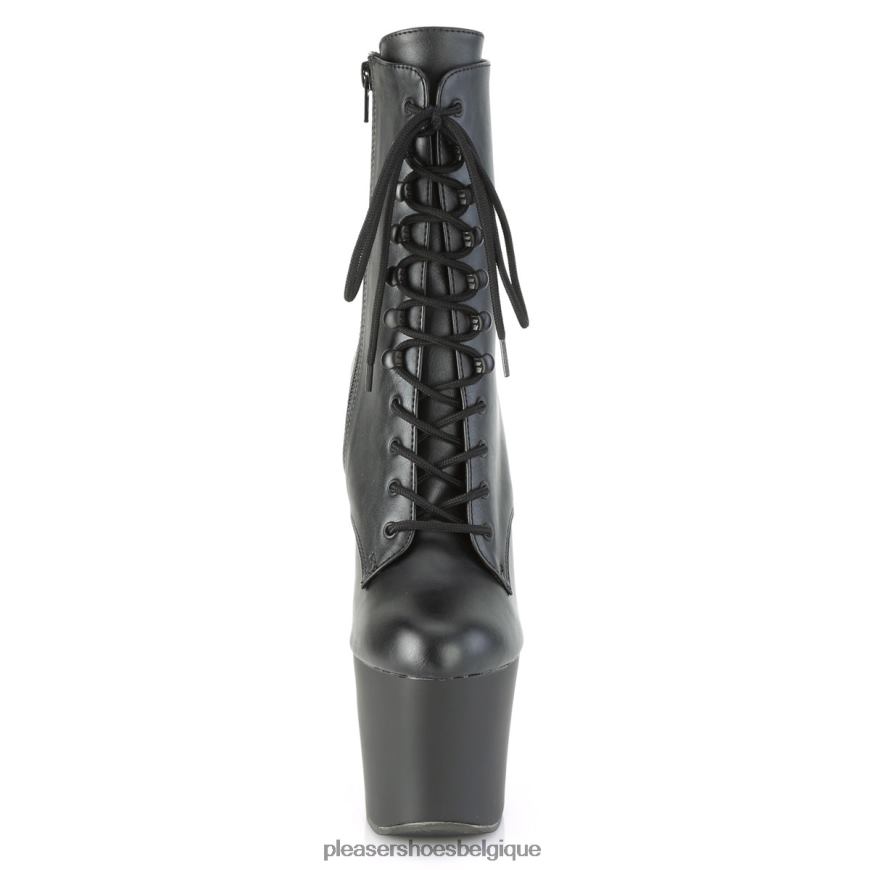 Pleaser Shoes poignée de fer-1020 62444163 simili cuir noir/argent
