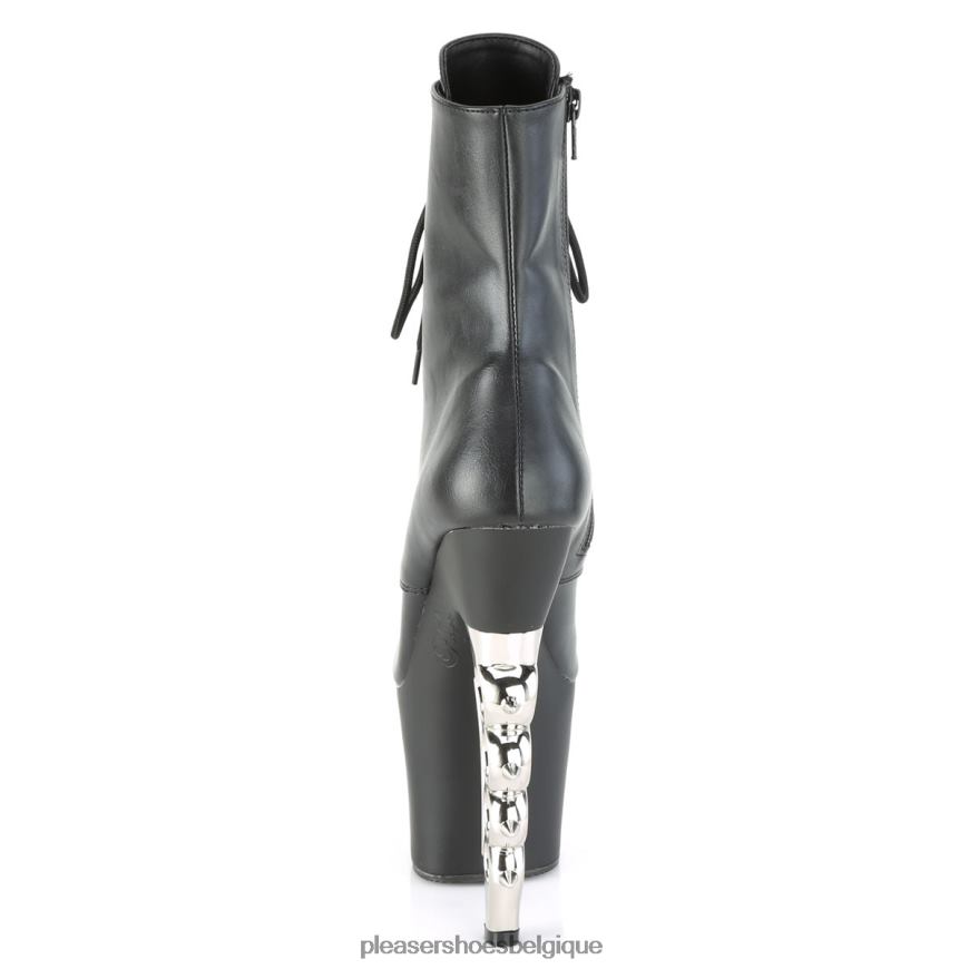 Pleaser Shoes poignée de fer-1020 62444163 simili cuir noir/argent