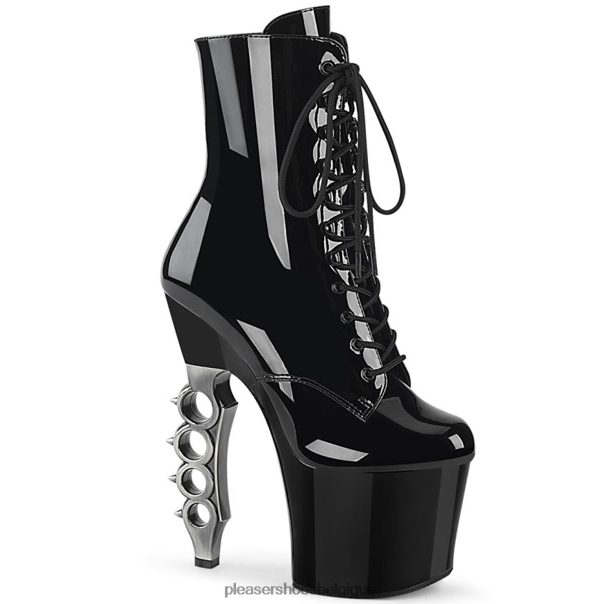 Pleaser Shoes poignée de fer-1020 62444164 Noir argent
