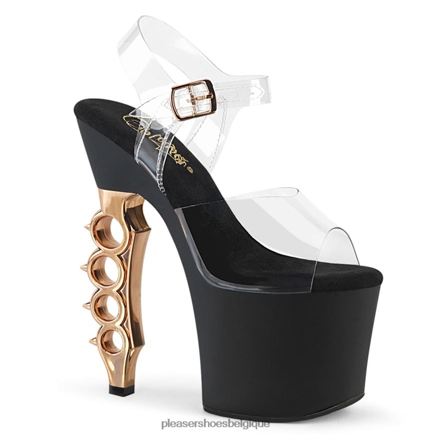 Pleaser Shoes poignée de fer-708 62444166 clair/marron