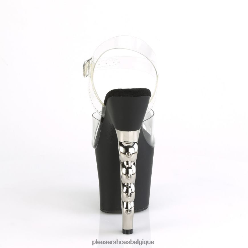 Pleaser Shoes poignée de fer-708 62444167 clair/argent