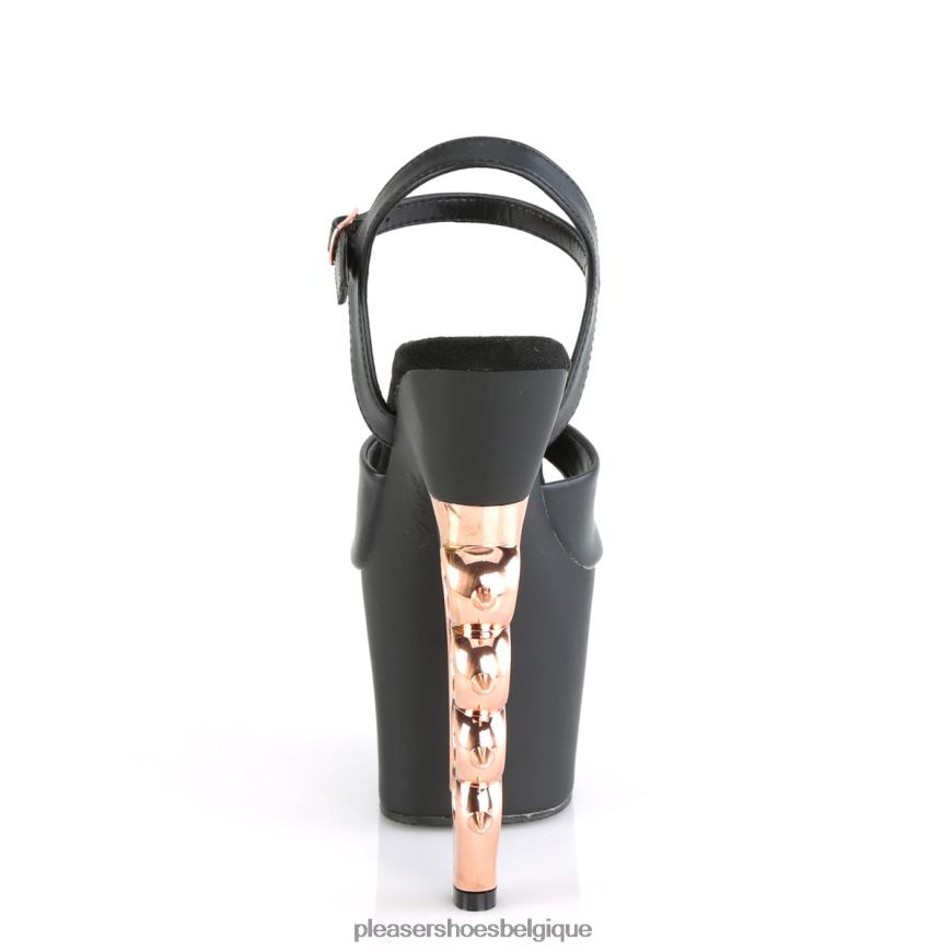 Pleaser Shoes poignée de fer-709 62444170 simili cuir noir/marron