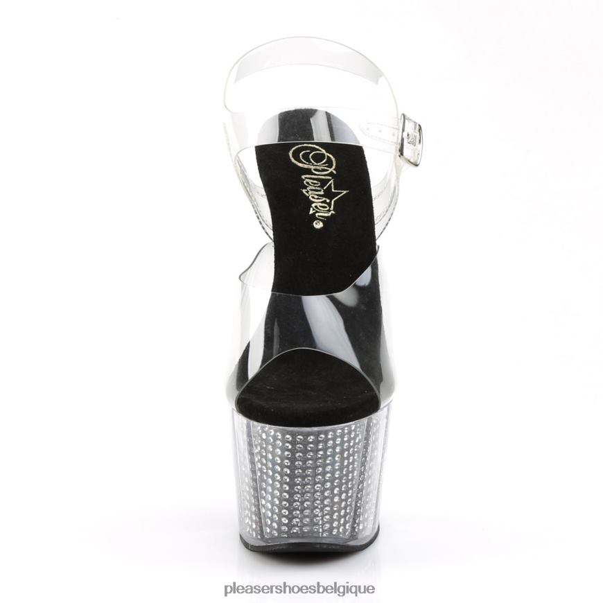 Pleaser Shoes adore-708srs 62444269 clair/noir