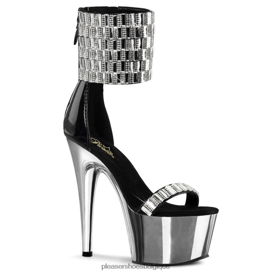 Pleaser Shoes adore-789rs 62444458 noir/argent chromé