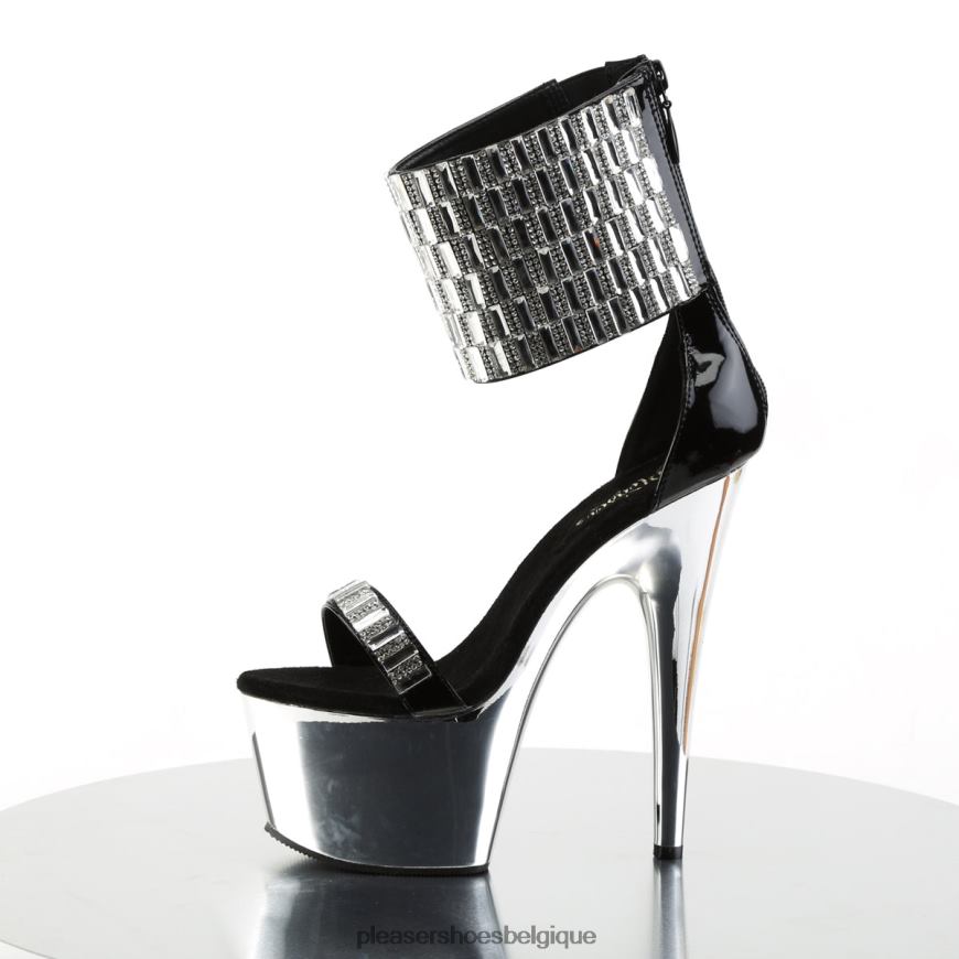 Pleaser Shoes adore-789rs 62444458 noir/argent chromé