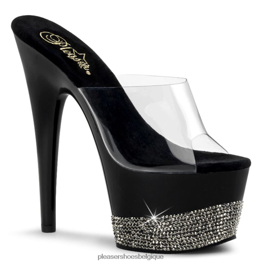 Pleaser Shoes adorer-701-3 62444272 clair/noir