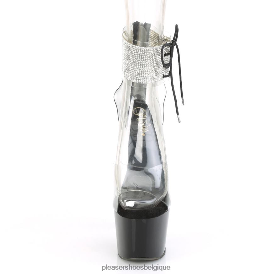 Pleaser Shoes adorer-724rs 62444231 clair/noir