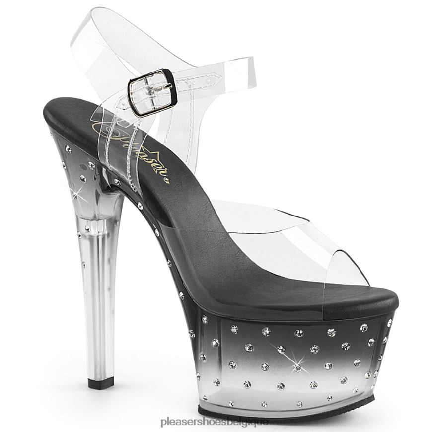 Pleaser Shoes aspire-608std 62444287 noir/clair