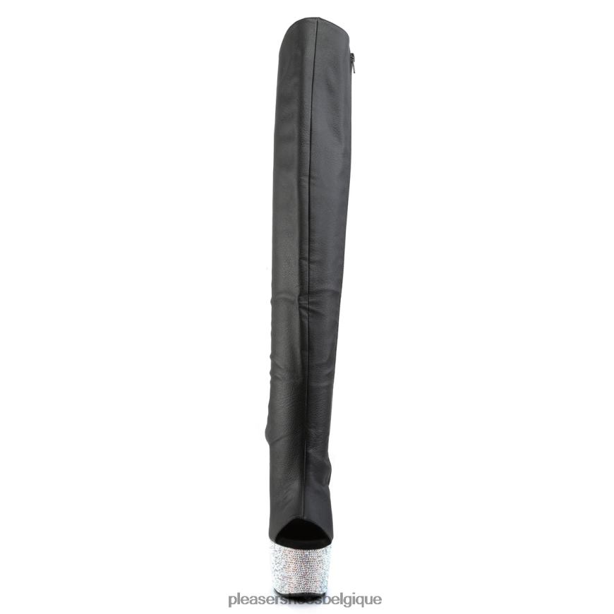 Pleaser Shoes bijoux-3019dm-7 62444271 simili cuir noir/argent