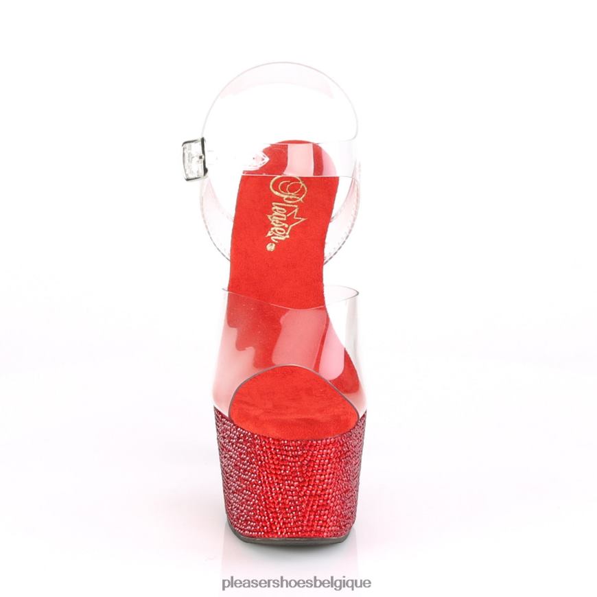 Pleaser Shoes bijoux-708dm 62444255 clair/rouge