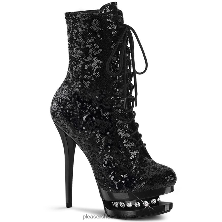 Pleaser Shoes blondie-r-1020 62444237 paillettes noires/noir