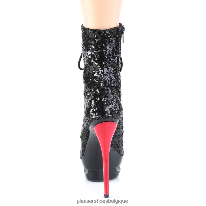 Pleaser Shoes blondie-r-1020 62444238 paillettes noires/rouges