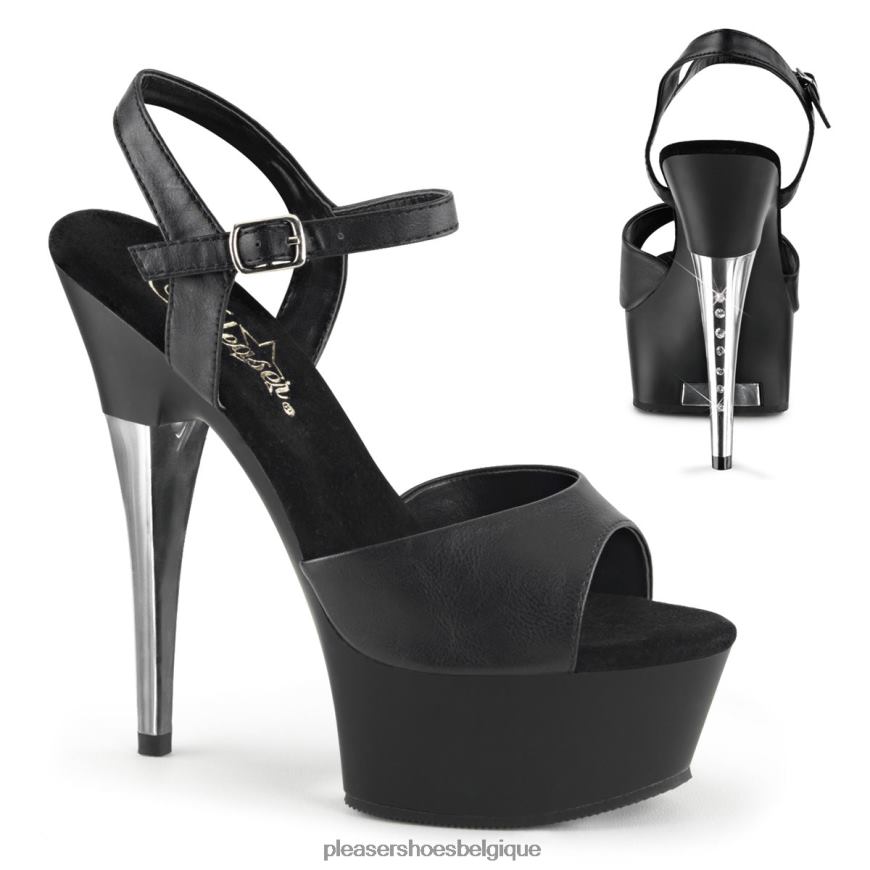 Pleaser Shoes captiva-609 62444459 simili cuir noir/noir