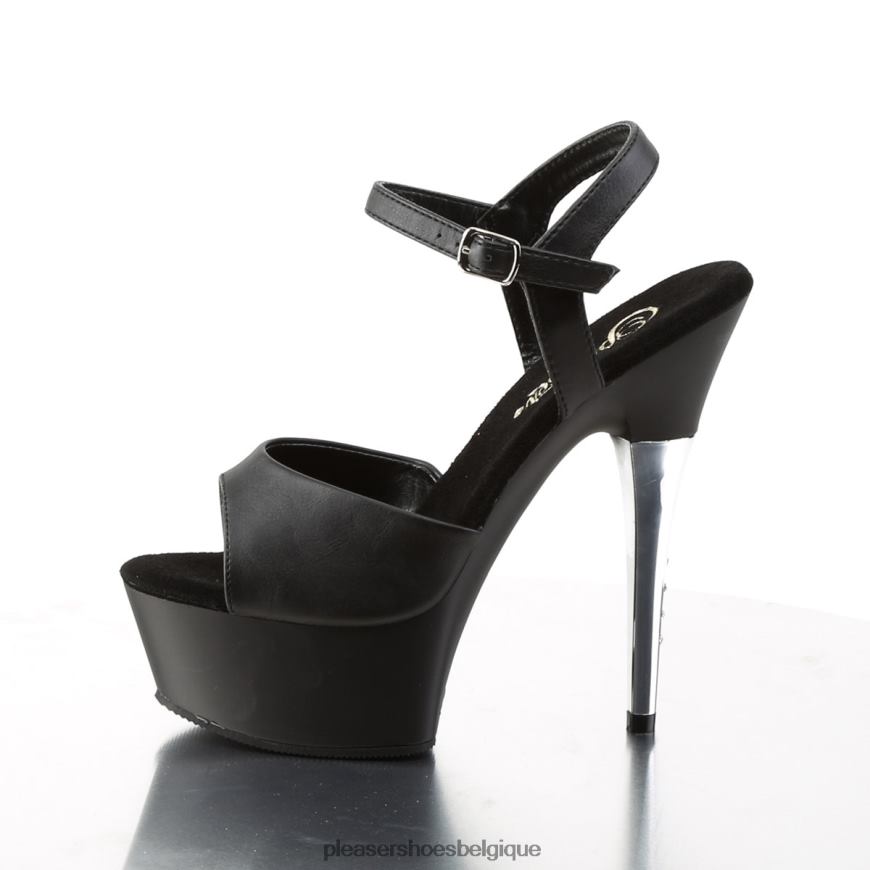 Pleaser Shoes captiva-609 62444459 simili cuir noir/noir
