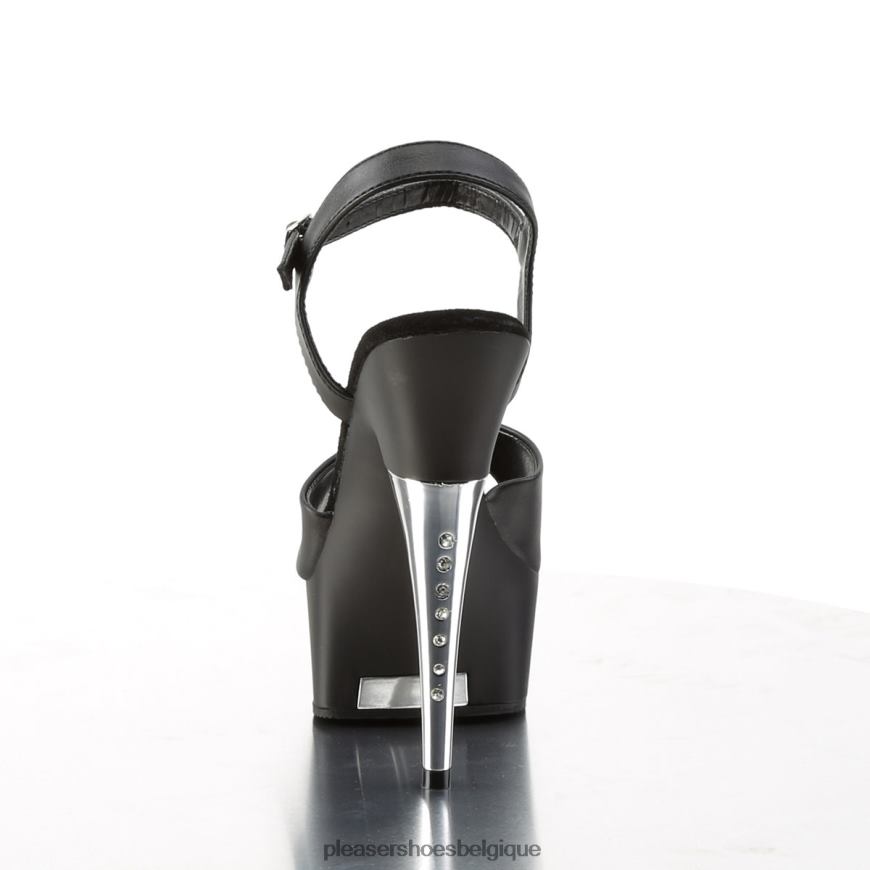 Pleaser Shoes captiva-609 62444459 simili cuir noir/noir