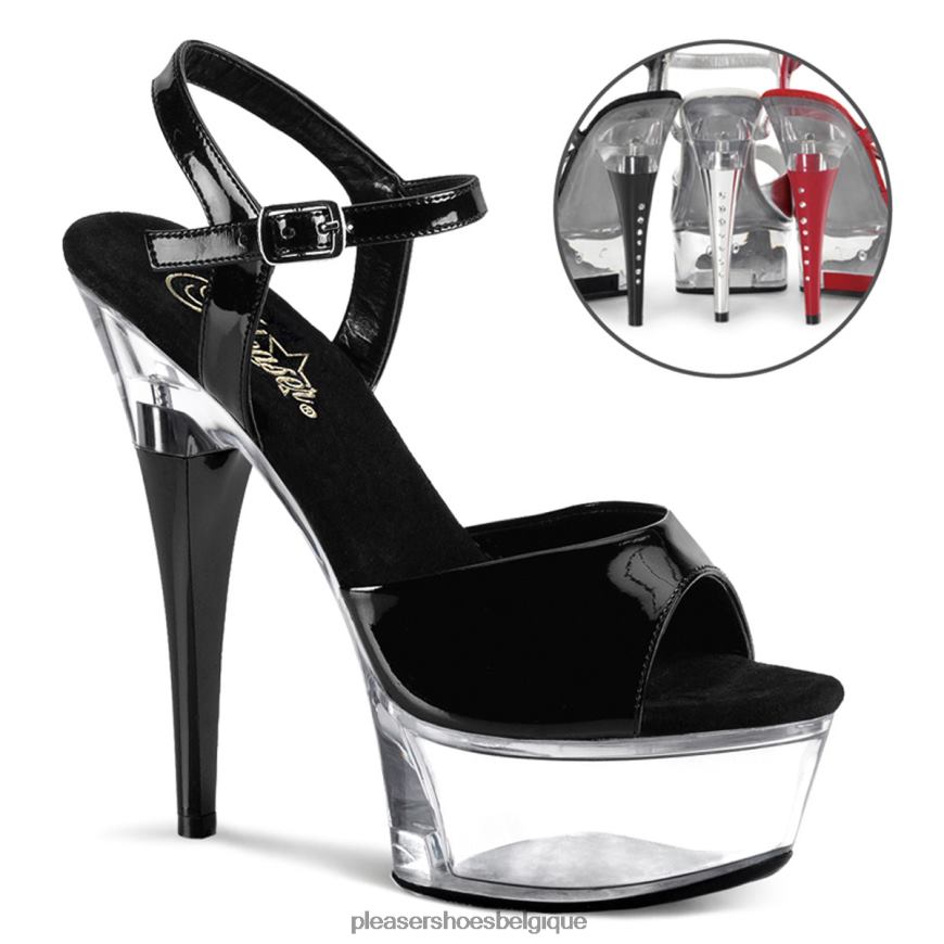 Pleaser Shoes captiva-609 62444461 noir/clair