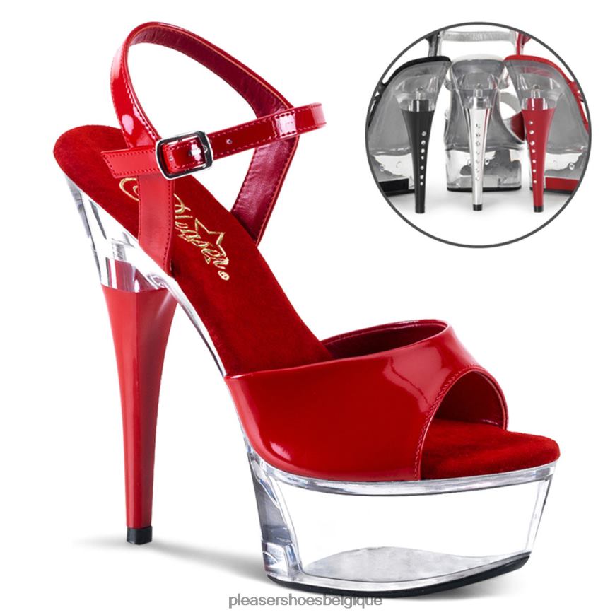 Pleaser Shoes captiva-609 62444462 rouge/clair
