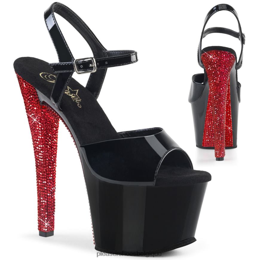 Pleaser Shoes ciel-309chrs 62444485 noir rouge