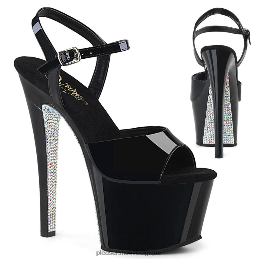 Pleaser Shoes ciel-309crs 62444469 Noir argent