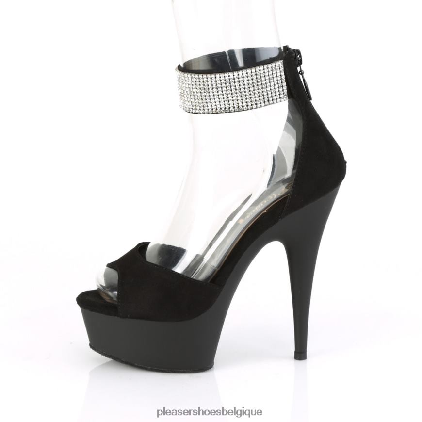 Pleaser Shoes délice-625 62444305 daim noir/noir