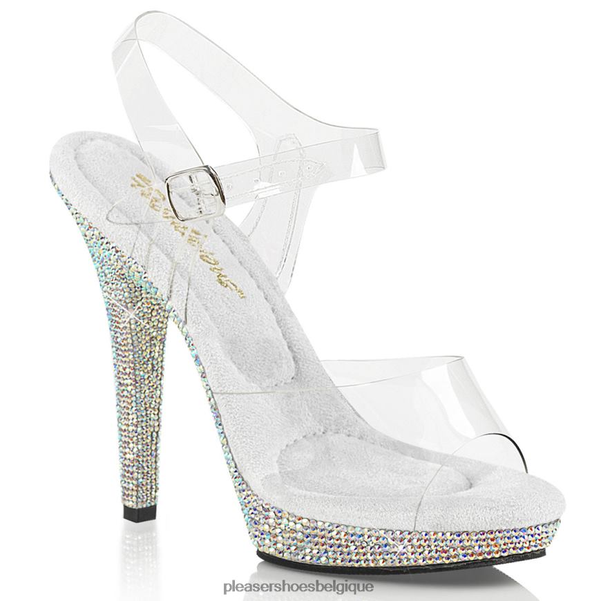 Pleaser Shoes lèvre-108dm 62444481 clair/argent