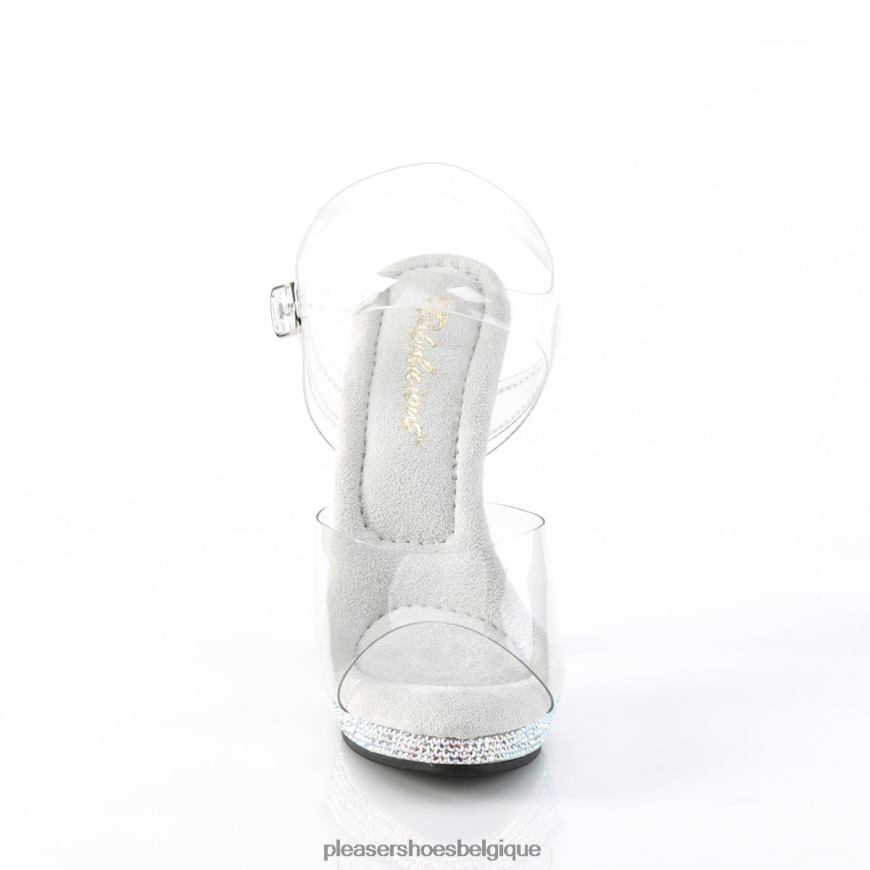 Pleaser Shoes lèvre-108dm 62444481 clair/argent