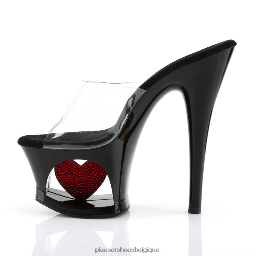 Pleaser Shoes lune-701 heures 62444517 clair/rouge