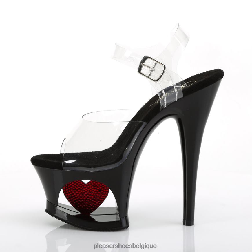 Pleaser Shoes lune-708 heures 62444466 clair/noir