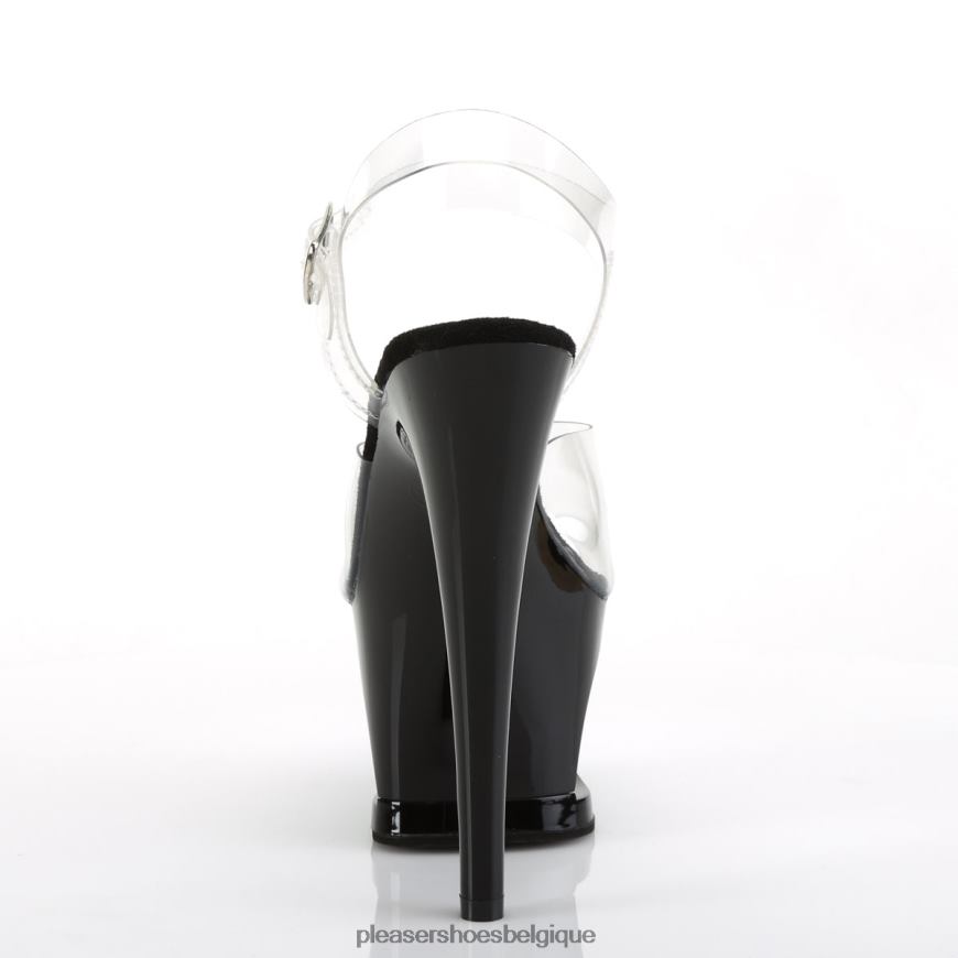 Pleaser Shoes lune-708 heures 62444466 clair/noir