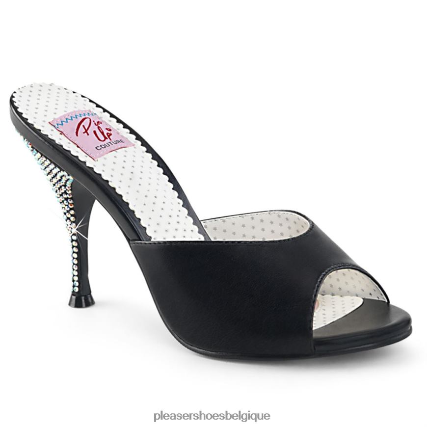 Pleaser Shoes monroe-05 62444520 simili cuir noir