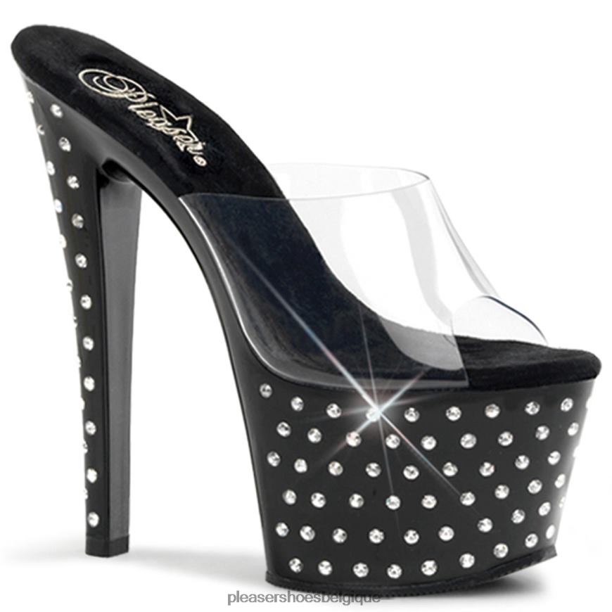 Pleaser Shoes poussière d'étoiles-701 62444327 clair/noir