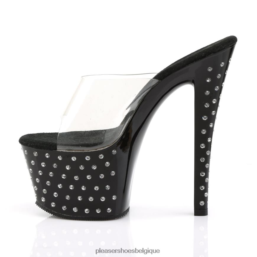 Pleaser Shoes poussière d'étoiles-701 62444327 clair/noir