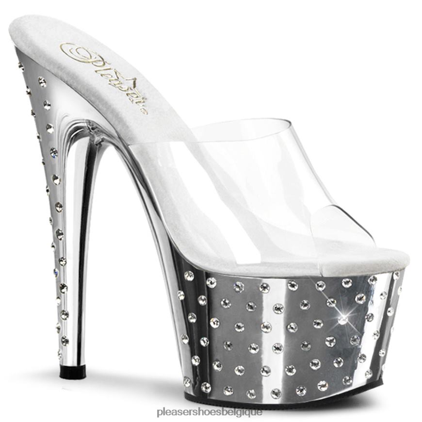 Pleaser Shoes poussière d'étoiles-701 62444329 clair/argent