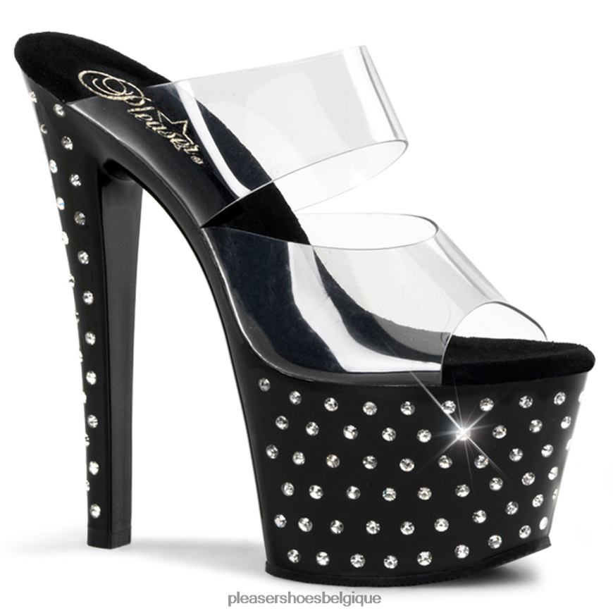 Pleaser Shoes poussière d'étoiles-702 62444323 clair/noir